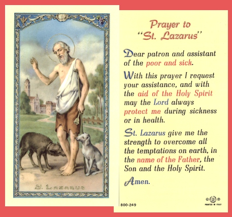 st lar saint lazarus prayer
