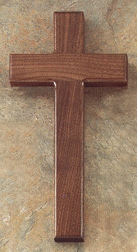 Plain Walnut Cross 8 In.