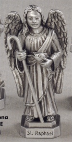 St. Raphael Pewter Statue