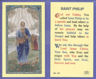 St. Philip Holy Card