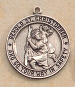 Round St. Christopher Medal Sterling