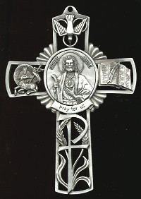 Pewter St. Jude Cross