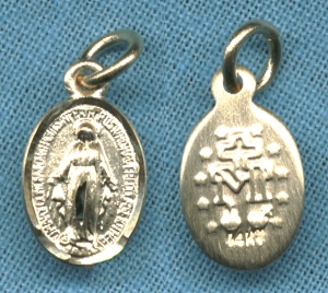 Very Small Miraculous Medal In 14 Kt. Gold