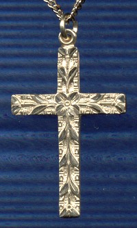 Gold Filled Engraved Cross