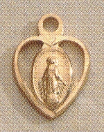 Small Heart 14kt. Miraculous Medal