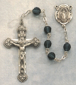 Blue Montana Rosary Sterling