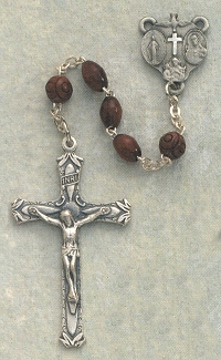 Oval Dark Brown Cocoa Rosary