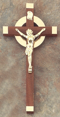 Sunburst & Bright Gold Crucifix 12 In.