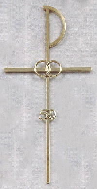 50th Anniversary Chi Rho Cross 10 In.