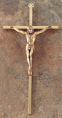 Gold & Bronze Crucifix 8 In.