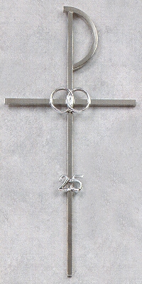 25th Anniversary Chi Rho Cross 10 In.