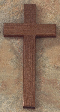 Plain Walnut Cross 12 In.