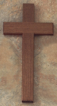 Plain Walnut Cross 15 In.