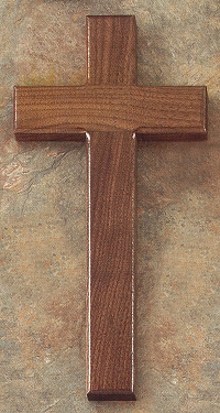 Plain Walnut Cross 10 In.