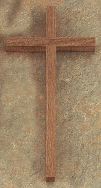 Narrow Plain Walnut Cross 12 In.