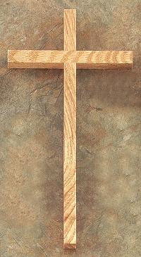 Narrow Plain Oak Cross 10 In.