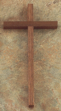 Narrow Plain Dark Oak Cross 10 In.