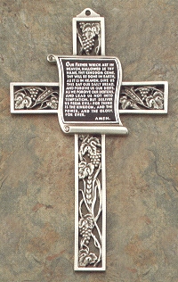 Our Father Prayer Cross 9 In.