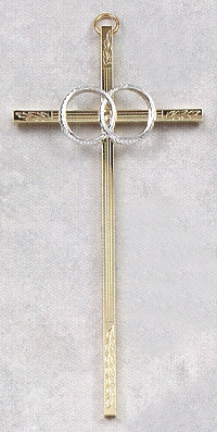 Gold Wedding Cross 8 In.