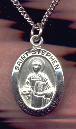 St Stephen Sterling Medal - Oval, 3/4 Inch