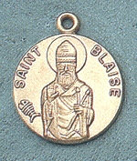 St. Blaise Gold Filled Medal 