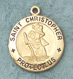 St. Christopher gold Filled Medal 5/8 In.