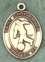 St Christopher Bowling Gold Filled Medal