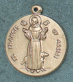 St. Francis W/ Animals 14kt Medal 