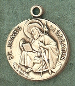 St James 14kt Gold Medal 1 In.