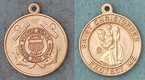 St. Christopher Coast Guard Gold Filled Medal