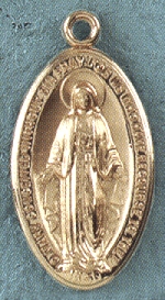 Miraculous Medal Gold Filled 1.25 In.