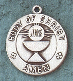 First Communion Medal 13/16 In. Sterling