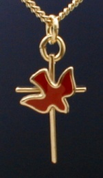 Holy Spirit Gold Cross Necklace