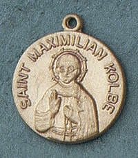 St. Maximilian Kolbe Medal Solid 14kt Gold