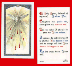 Holy Spirit Prayer: Holy Card