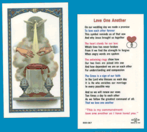 Love One Another: Holy Card