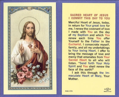 Sacred Heart Holy Card