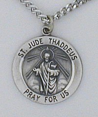 Hexogonal Sterling St. Christopher Medal