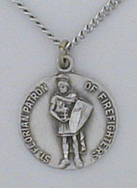 Hexogonal Sterling St. Christopher Medal