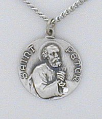 Hexogonal Sterling St. Christopher Medal