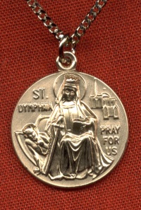 St. Dymphna Gold Filled Medal